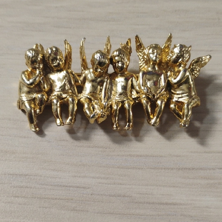 Gold Angel Brooch